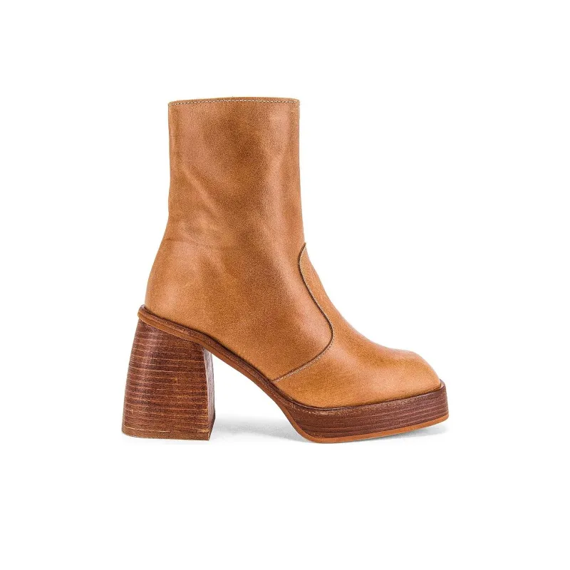 FREE PEOPLE Ankle Boots 8.3cm Women's Brown-1
