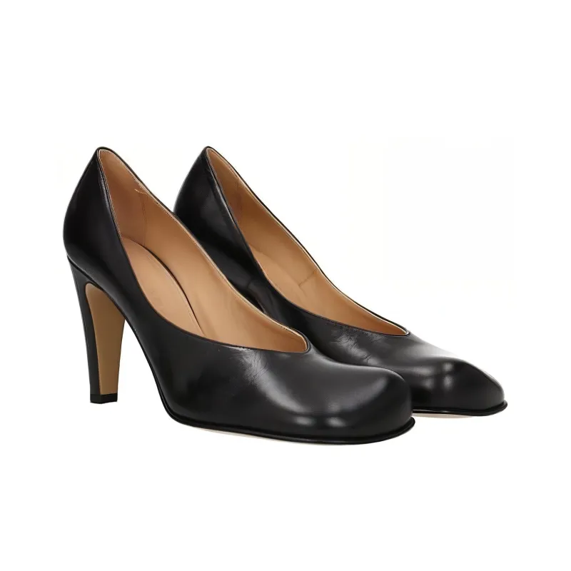 Bottega Veneta Bloc Calf High Heel Pumps Black Women's-1
