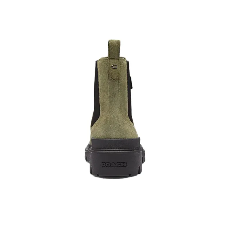 COACH Colson Short Chelsea Boots 4cm Men's Army Green-3