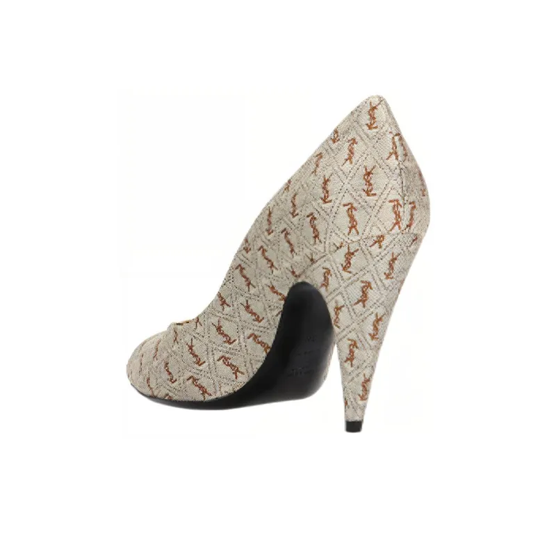 SAINT LAURENT All-over Logo Pointed Pumps-3