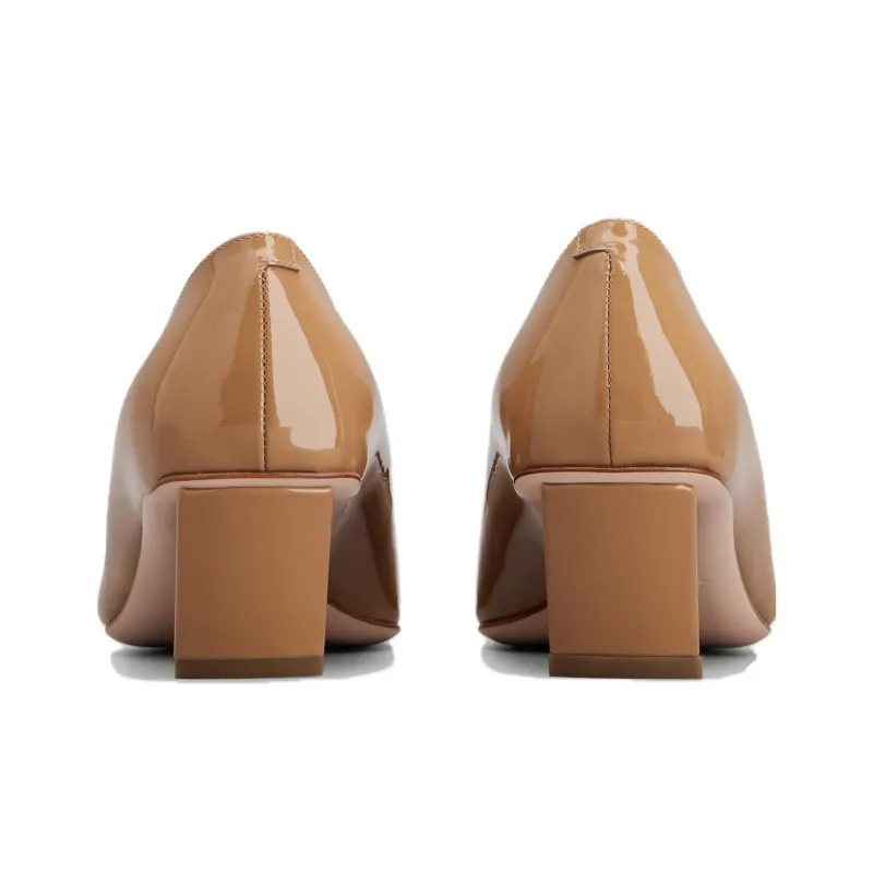Roger Vivier Chunky Heel High Heels 4.3cm Women's Brown-4