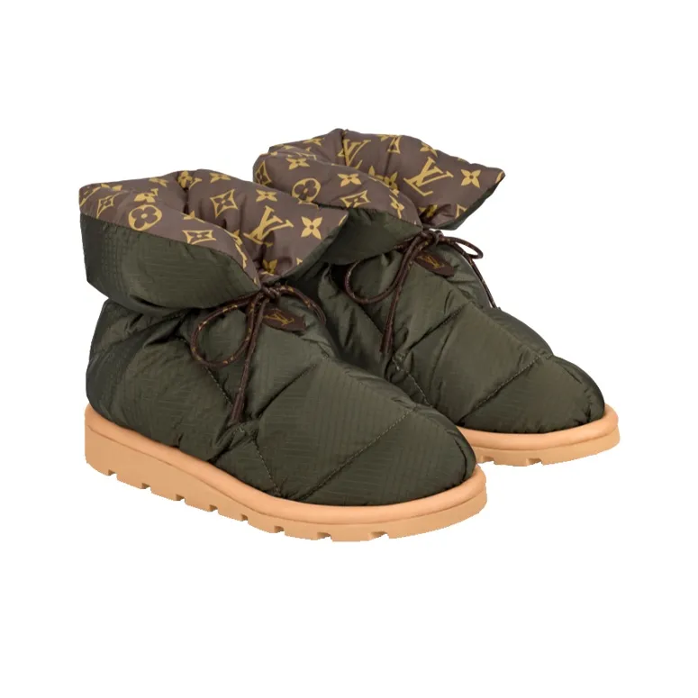 LOUIS VUITTON Pillow Comfort Ankle Boots 'Olive Green With Brown' Women's-2