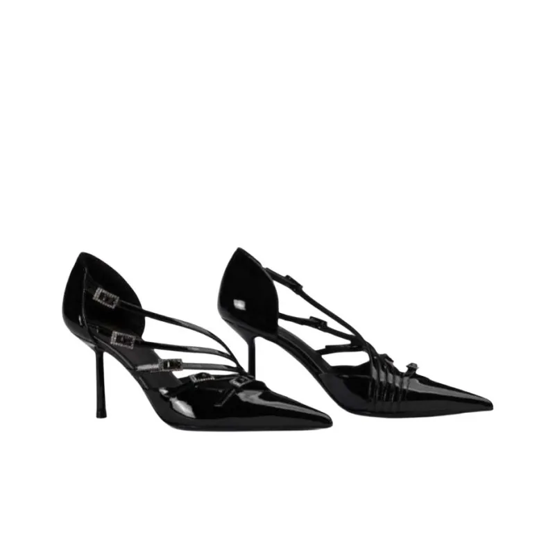 Le Silla Scarlet Slim Heel High Heels 12cm Women's Black-3