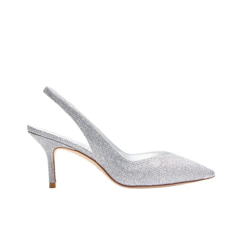Stuart Weitzman/SW Eva 75 High Heels 7.5cm Women's Silver-1
