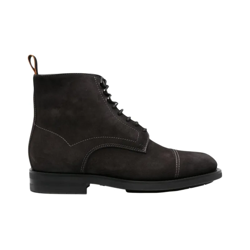 Santoni Suede Lace up Boots-1