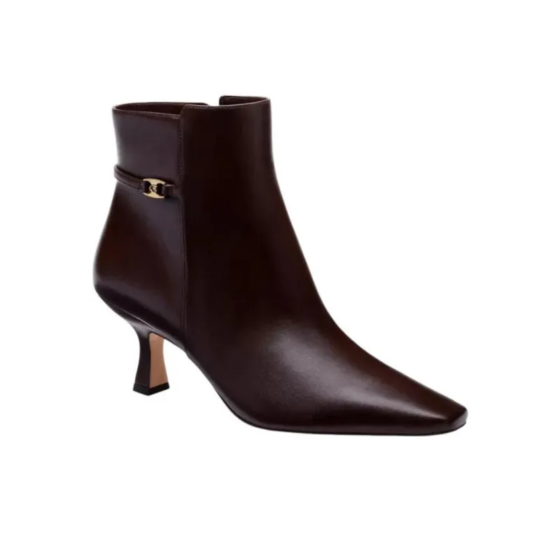 COACH Rebecca Ankle Boots 6cm Women's Red Brown-2