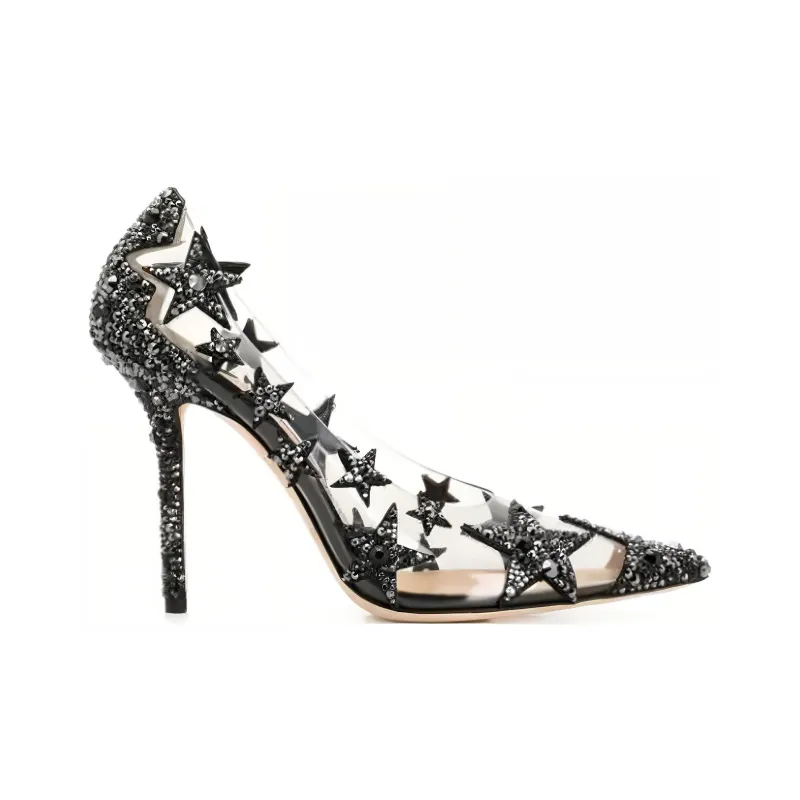 Jimmy Choo Lisha Slim Heel High Heels 10cm Women's Green-1