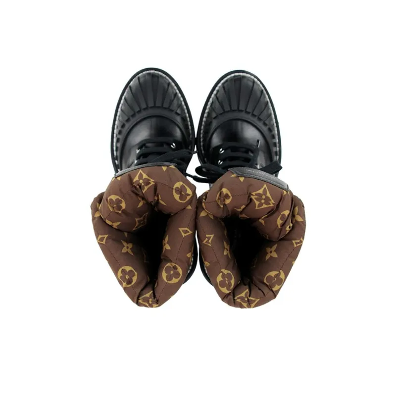 LOUIS VUITTON Beaubourg Louis Vuitton LV Ankle Boots Women's Black-4