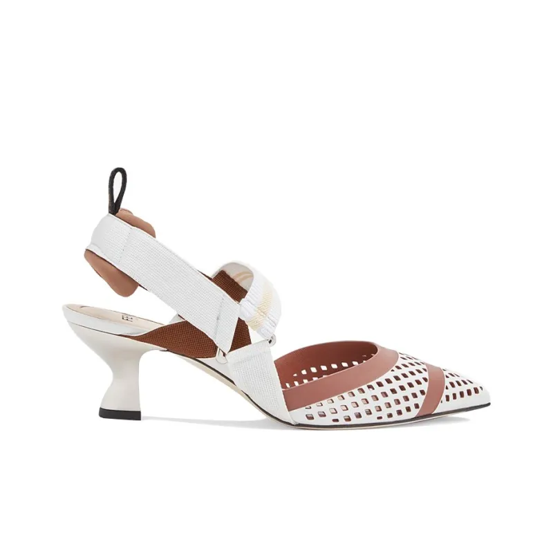 FENDI Colibri High Heels Women's Low-Top White-1