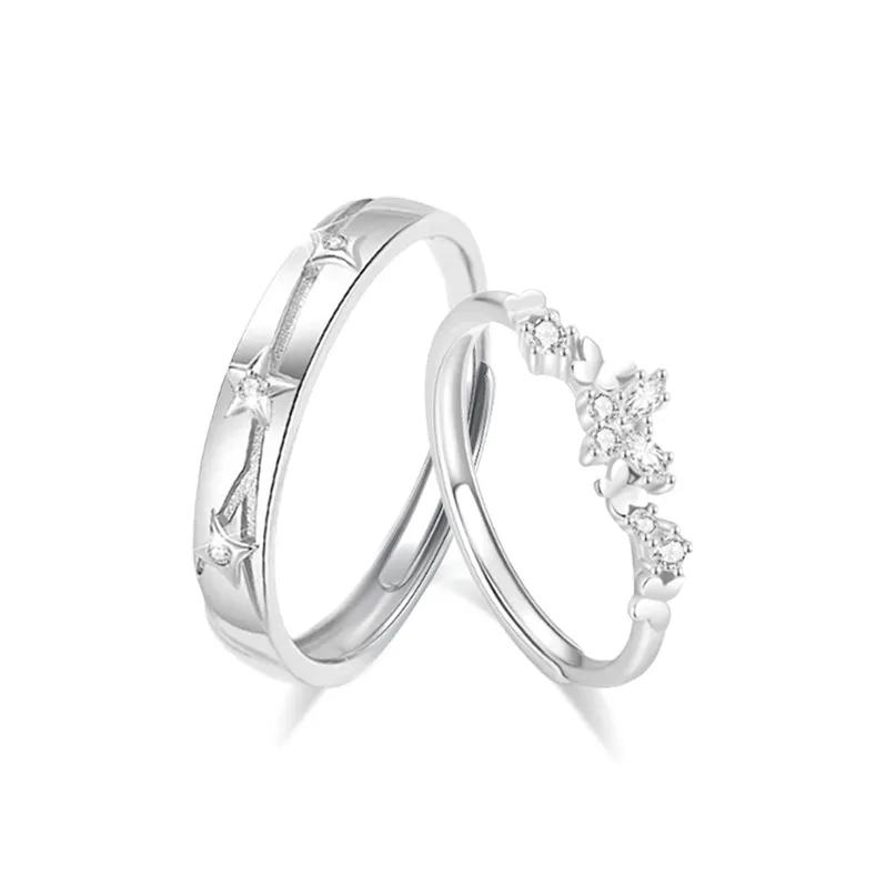 LUCA Sterling Silver Rings Unisex Anniversary Gift, Refined Love-0