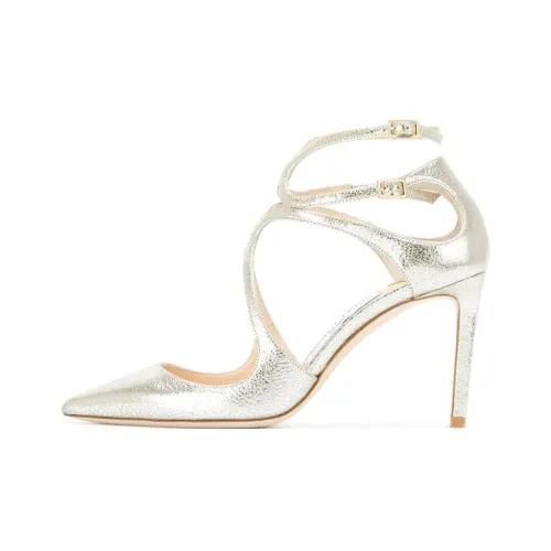 Jimmy Choo Lancer Slim Heel High Heels 8.5cm Women's Gold