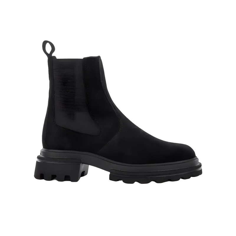 HOGAN Round Toe Slip On Chelsea Boots Women's-1