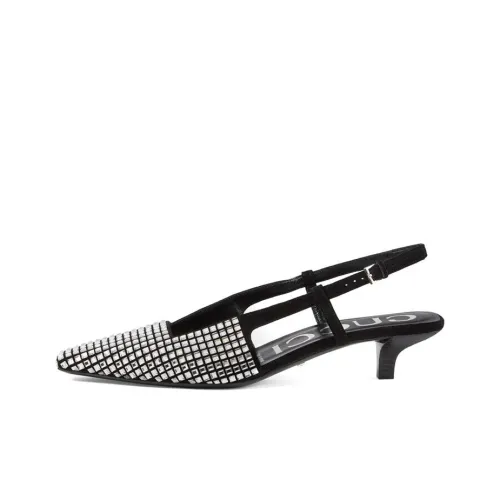 gucci Black Crystal-embellished Slingback Pumps