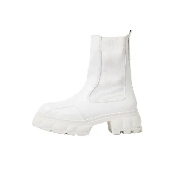 VIRÓN Paranigm Short Chelsea Boots Unisex White