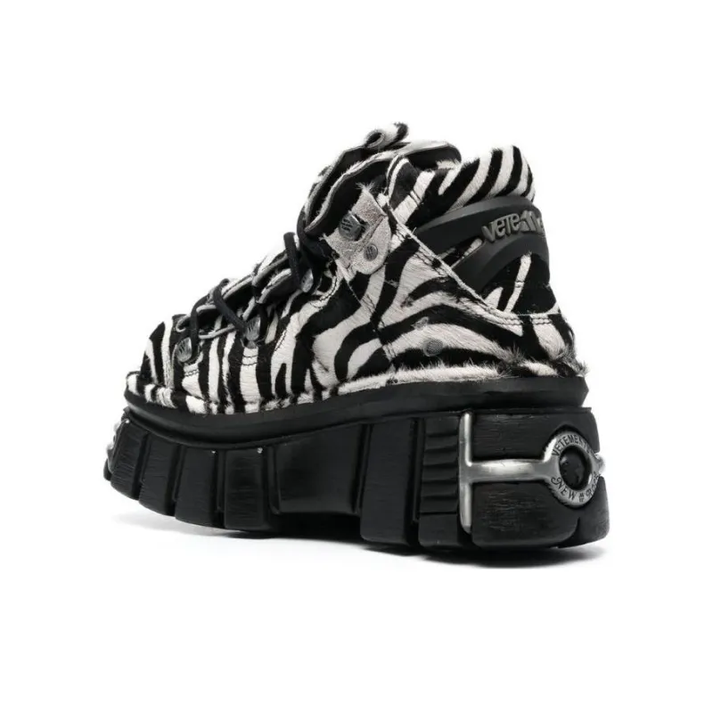 Vetements Ankle Boots Women's Black White-2