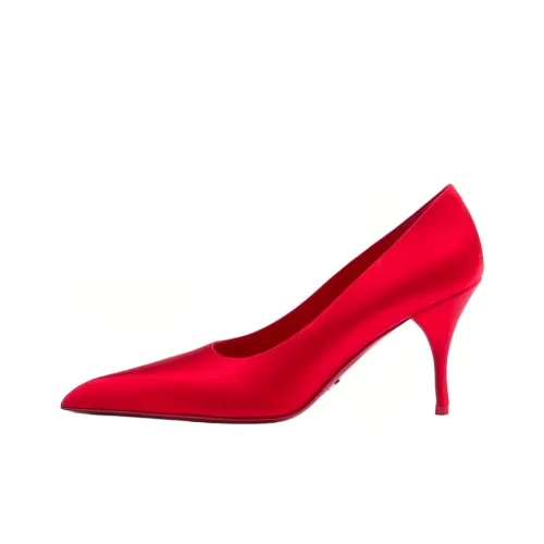 PRADA Slim Heel High Heels 8.5cm Women's Red