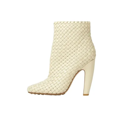 Bottega Veneta Canalazzo Ankle Boots 10cm Women's White