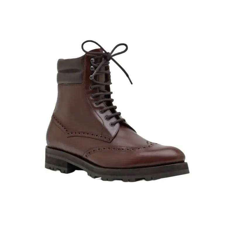 MANOLO BLAHNIK Sapele Ankle Boots Men's Brown-2