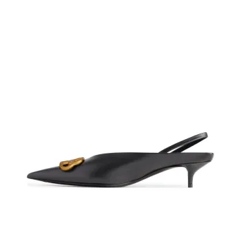 Balenciaga Bb Square Knife Slingback Pumps 'Black' Women's