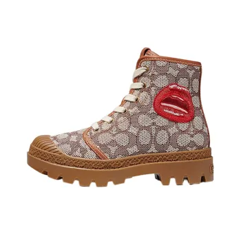 TOM WESSELMANN x COACH Trooper Ankle Boots Women's Monogram Umber