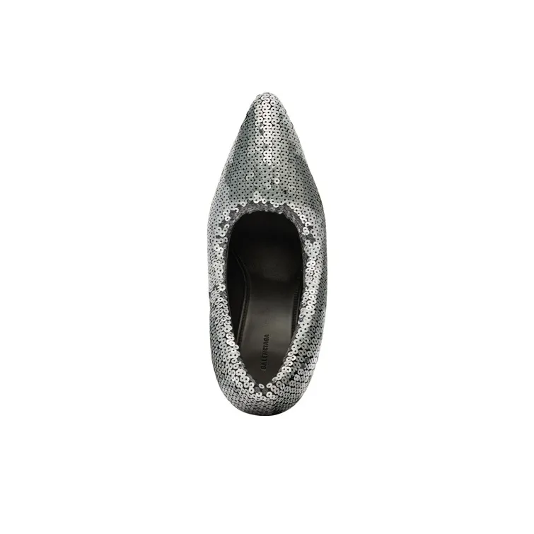 Balenciaga XL Cone Heel High Heels 11cm Women's Silver-3