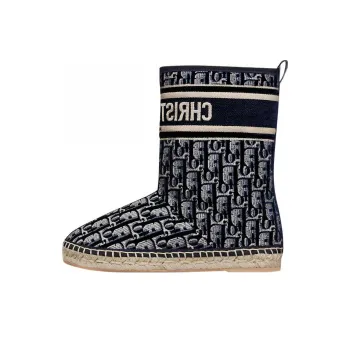 DIOR Women's Chez Moi Granville Ankle Boot 'DIOR Oblique   Deep Blue'