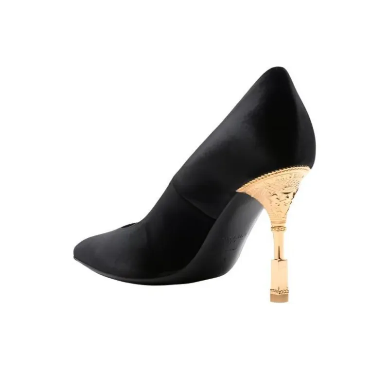 BALMAIN Moneta 100mm Velvet Pumps-4