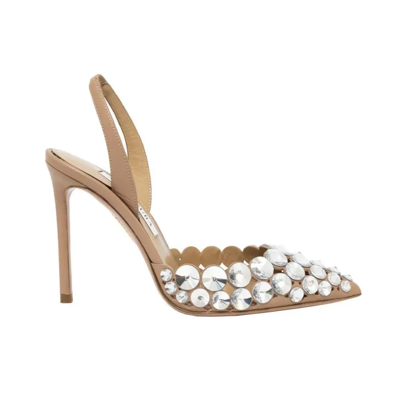AQUAZZURA Slim Heel High Heels 10.5cm Women's Nude-1
