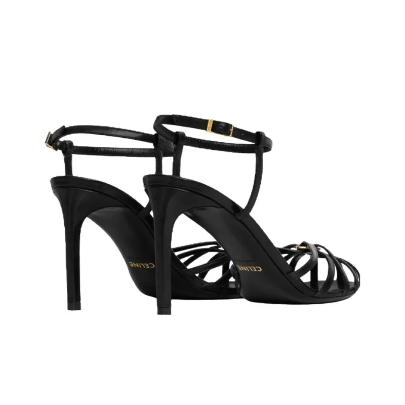 CELINE Slim Heel High Heels 8.5cm Women's Black-3