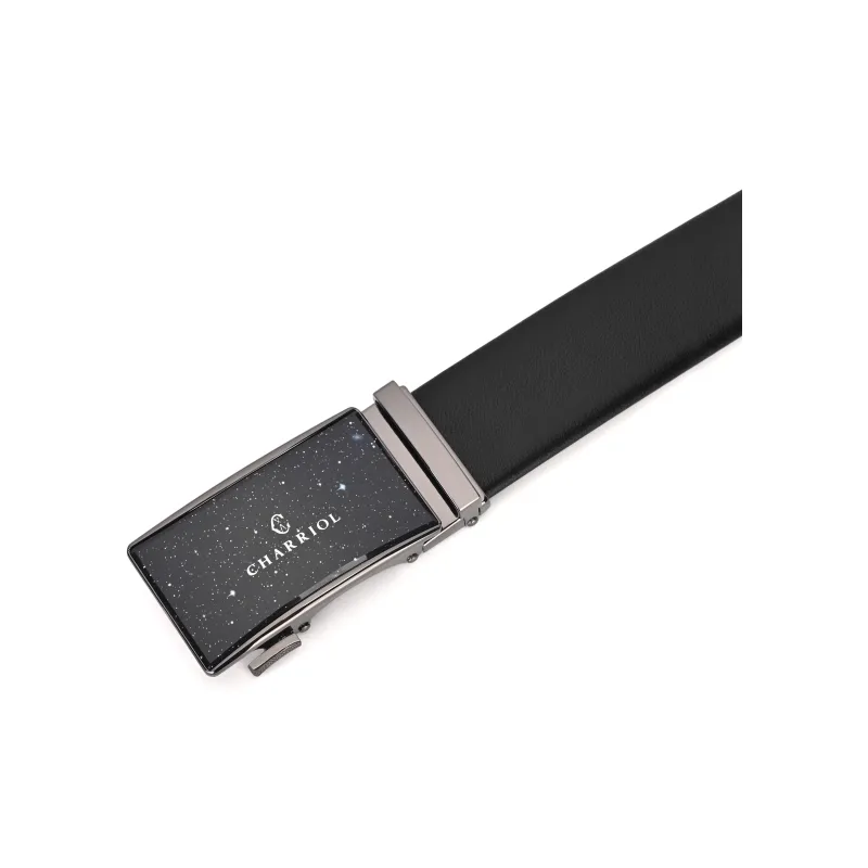 CHARRIOL High Quality Top Grain Cow Leather Zinc Alloy Automatic Buckle Head Men's Business Belt Men's 3.5-4