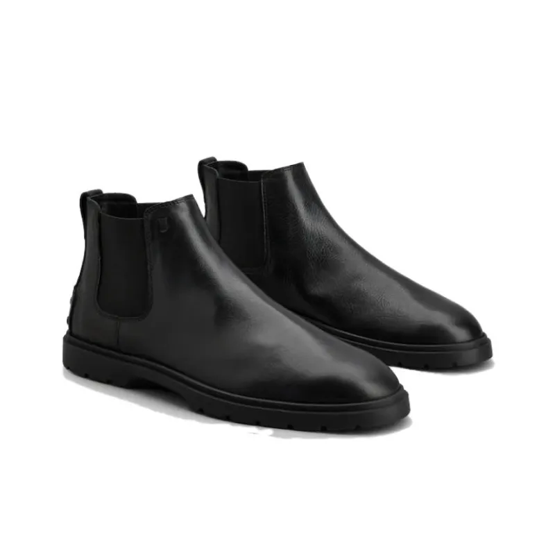 TOD'S Tronchetto Slip-on Leather Boots-2