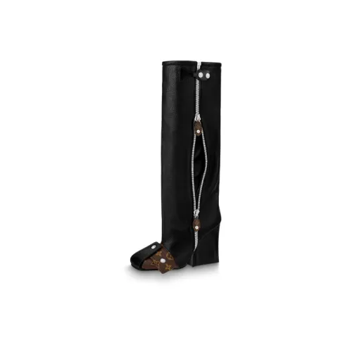 LOUIS VUITTON Patti Knee high Boots Women's Black