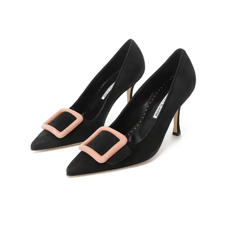MANOLO BLAHNIK High Heels 9cm Women's Black-2