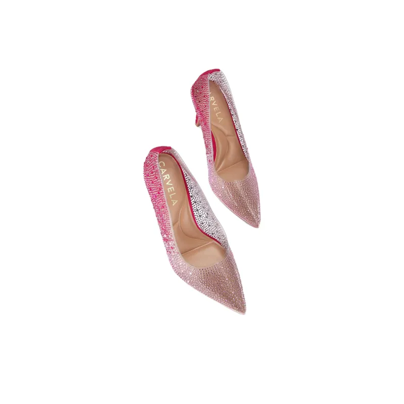 Kurt Geiger London Lovebird Slim Heel High Heels 8.5cm Women's Pink-3