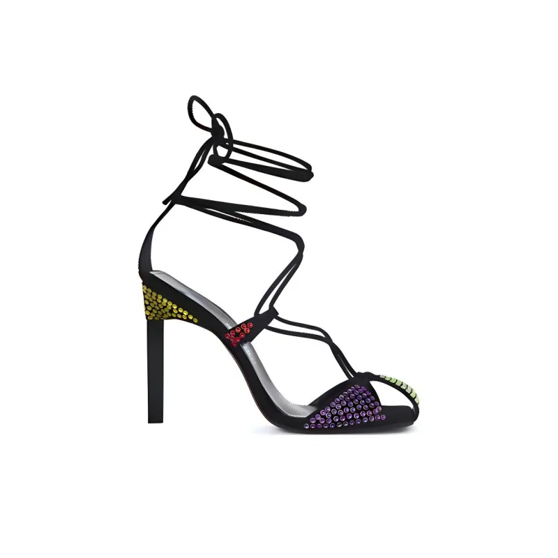 The Attico Adele Slim Heel High Heels Women's Black-1