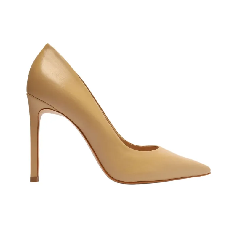 Schutz Lou Slim Heel High Heels 10cm Women's Gold-1