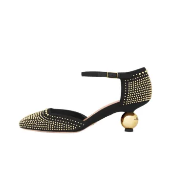 DIOR D-Idole Irregular Heel High Heels 6cm Women's Yellow Brown