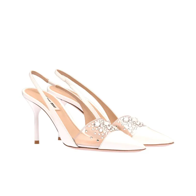 MIU MIU High Heels 8.5cm Women's White-2