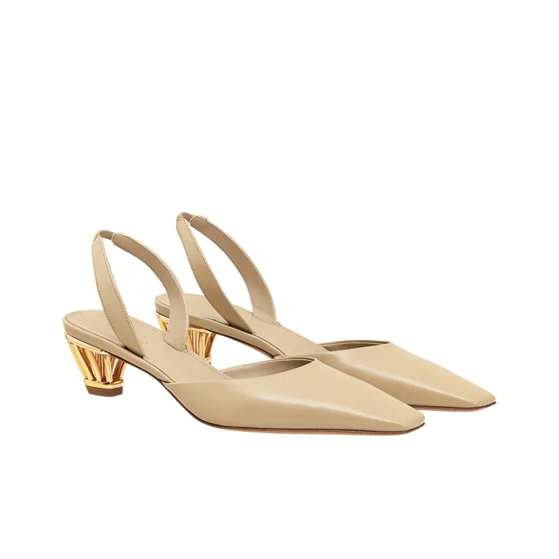 FERRAGAMO Alyssa Cage-heel Slingback Pumps-2