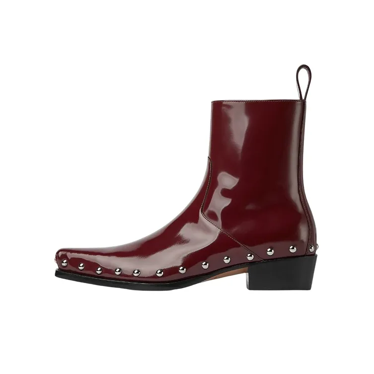 Bottega Veneta Ripley Ankle Boots Men's Red-0