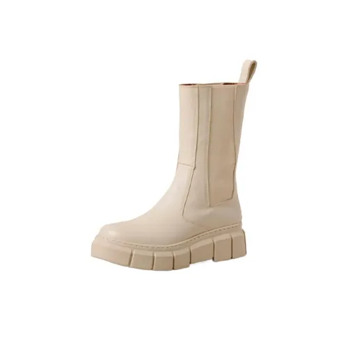 ALOHAS Short Chelsea boots Silver 4cm Women's Ecru