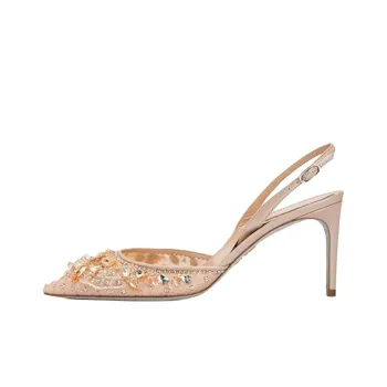 RENE CAOVILLA Aretha Slim Heel High Heels 8cm Women's Pink