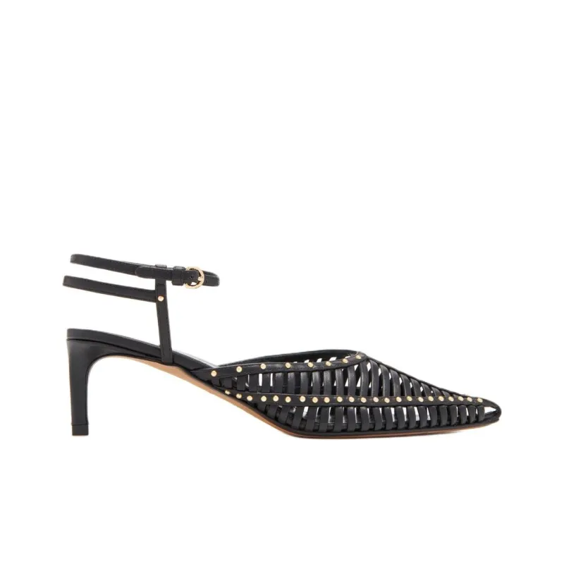 Ulla Johnson Francine Cage Slim Heel High Heels 5cm Women's Black-1