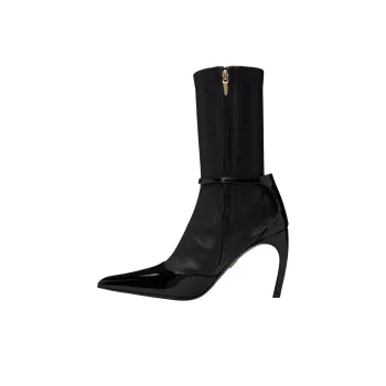 FERRAGAMO Britt Ankle Boots 10cm Women's Black
