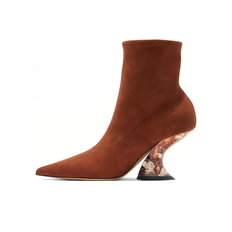 Casadei Ankle Boots 8cm Women's Brown-0