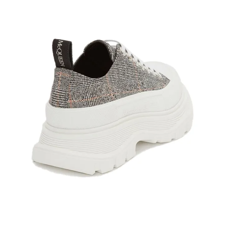 Alexander McQueen Tread Slick Ankle Length Martin Boot Women's Black White Silver-3