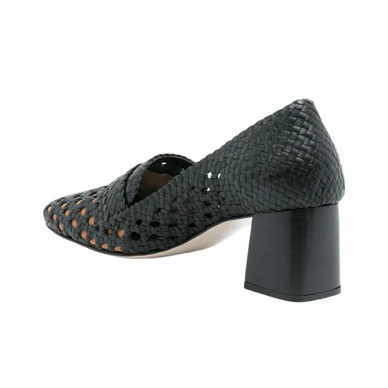 Sarah Chofakian Scarpin Normandie Chunky Heel High Heels Women's Black-3