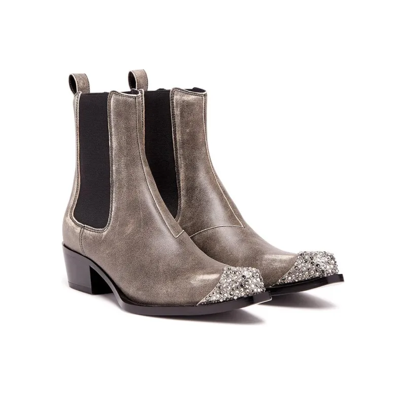 DIESEL D-Calamity Short Chelsea Boots Women's Brown-3