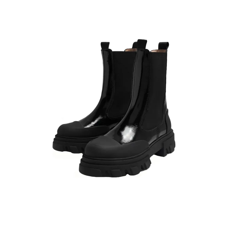 GANNI Cleated Panelled Chelsea Boots-2