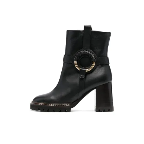 See By Chloé 100mm Leather Ankle Boots